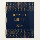 Elegant goud geometrisch art deco ontwerp planner (Voorkant)