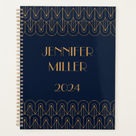 Elegant goud geometrisch art deco ontwerp planner