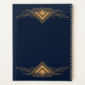 Elegant goud geometrisch art deco ontwerp planner (Achterkant)