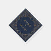 Elegant goud geometrisch art deco ontwerp servet (Hoek)
