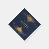 Elegant goud geometrisch art deco ontwerp servet (Hoek)