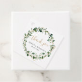 Elegant Goud Geometrisch Groen Bruiloft Dank u Bedankjes Labels (In situ)