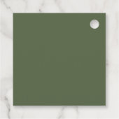 Elegant Goud Geometrisch Groen Bruiloft Dank u Bedankjes Labels (Achterkant)