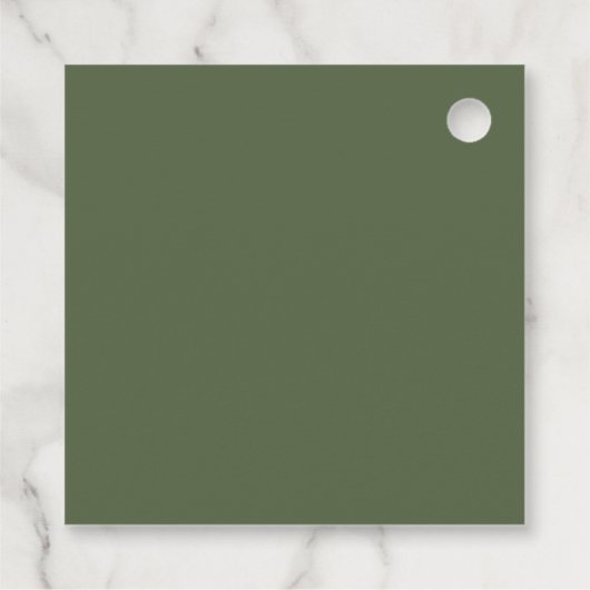 Elegant Goud Geometrisch Groen Bruiloft Dank u Bedankjes Labels (Achterkant)