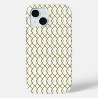 Elegant Goud Geometrisch Patroon iPhone case 15