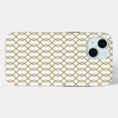 Elegant Goud Geometrisch Patroon iPhone case 15 (Achterkant (horizontaal))