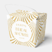 Elegant Goud Geometrische Art Deco Vrijgezellenfee Bedankdoosjes (Achterkant)