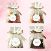 Elegant goud geometrische dank u bruiloft gunst ronde sticker