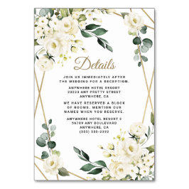 Elegant Goud Geometrische Huwelijksbijlage Kaarten