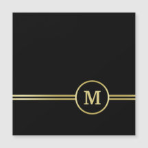 Elegant goud Gepersonaliseerd monogram op zwart