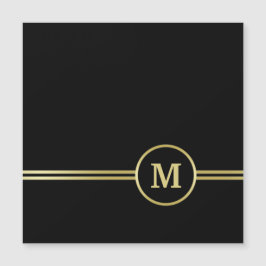 Elegant goud Gepersonaliseerd monogram op zwart