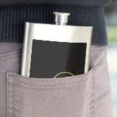 Elegant goud Gepersonaliseerd monogram op zwart Flacon (Voorbeeld)