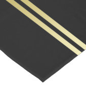 Elegant goud Gepersonaliseerd monogram op zwart Korte Tafelloper (Hoek)