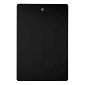 Elegant goud Gepersonaliseerd monogram op zwart Mini Klembord (Achterkant)