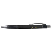 Elegant goud Gepersonaliseerd monogram op zwart Pen (Bovenkant)