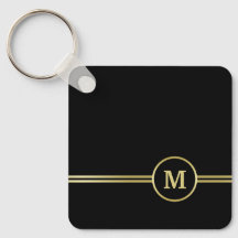 Elegant goud Gepersonaliseerd monogram op zwart