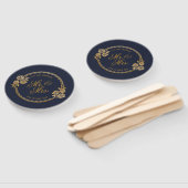 Elegant Goud Gepersonaliseerde Bruiloft | Handvent Handwaaier (Niet-gemonteerd)