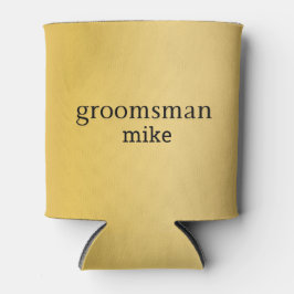 Elegant Goud Gepersonaliseerde Groomsmen Blikjeskoeler