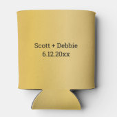 Elegant Goud Gepersonaliseerde Groomsmen Blikjeskoeler (Achterkant)