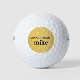 Elegant Goud Gepersonaliseerde Groomsmen Golfballen
