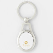 Elegant Goud Gepersonaliseerde Groomsmen Sleutelhanger (Voorkant)