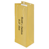 Elegant Goud Gepersonaliseerde Groomsmen Wijn Cadeautas (Achterkant Gekanteld)