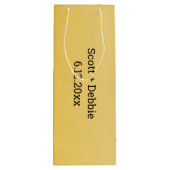 Elegant Goud Gepersonaliseerde Groomsmen Wijn Cadeautas (Achterkant)