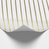 Elegant Goud Gestreept Glamoureus Glanzend Ontwerp Cadeaupapier (Hoek)