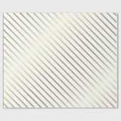 Elegant Goud Gestreept Glamoureus Glanzend Ontwerp Cadeaupapier (Vlak)