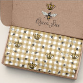 Elegant Goud Gingham Royal Queen Bijenpatroon Tissuepapier