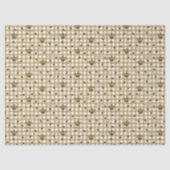 Elegant Goud Gingham Royal Queen Bijenpatroon Tissuepapier (Voorkant)