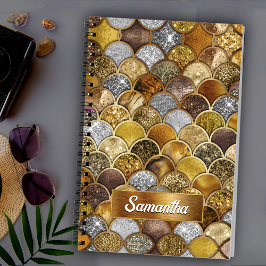 Elegant goud girly zeemeermin schetsen schetsboek notitieboek