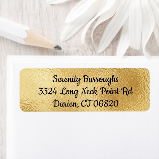 Elegant Goud Glam Adres- Bruiloft, Partij Etiket (Insitu)