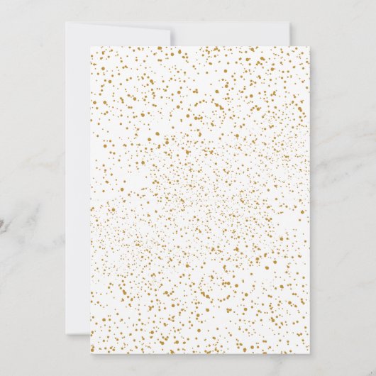 Elegant Goud Glam Bloemen Geen Ouders Bruiloft Kaart (Achterkant)