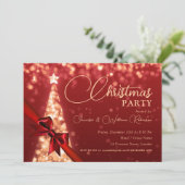 Elegant goud glinsterende kerstboom Holiday Green Kaart (Staand voorkant)