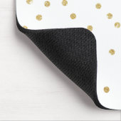 elegant goud glitter confetti stip patroon muismat (Hoek)