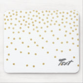 elegant goud glitter confetti stip patroon muismat (Voorkant)