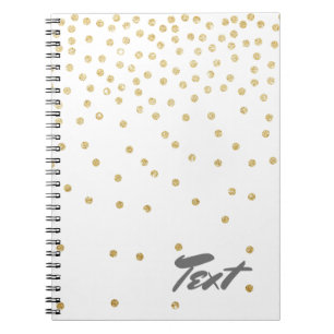 elegant goud glitter confetti stip patroon notitieboek