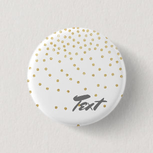 elegant goud glitter confetti stip patroon ronde button 3,2 cm