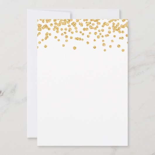 Elegant Goud Glitter Confetti Surprise Sweet 16 Kaart (Achterkant)