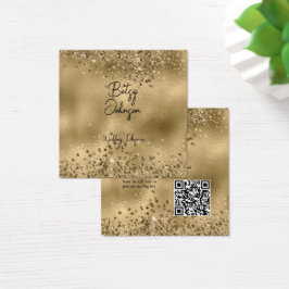 Elegant Goud Glitter en Folie Visitekaartje