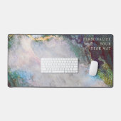 Elegant Goud Glitter Jade Groen Marmer Gepersonali Bureaumat (Keyboard & Muis)