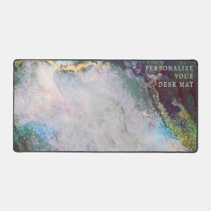 Elegant Goud Glitter Jade Groen Marmer Gepersonali Bureaumat