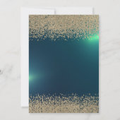 Elegant Goud Glitter Jurk Groen Save The Date (Achterkant)