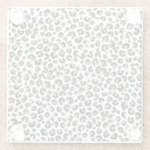 Elegant goud glitter luipaard patroon glazen onderzetter (Achterkant)