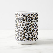 Elegant goud glitter luipaard patroon koffiemok (Center)