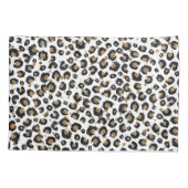 Elegant goud glitter luipaard patroon kussensloop (Achterkant)