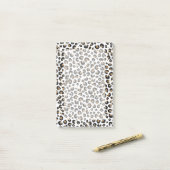 Elegant goud glitter luipaard patroon post-it® notes (Op bureau)