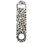 Elegant goud glitter luipaard patroon speed flessenopener (Voorkant)