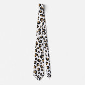 Elegant goud glitter luipaard patroon stropdas (Voorkant)